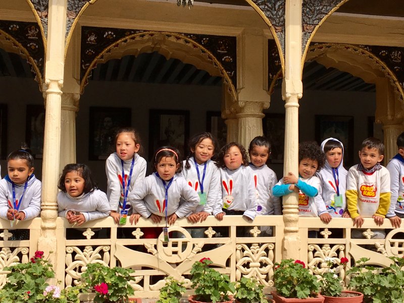 School class visiting Kathmandu Durbar Square