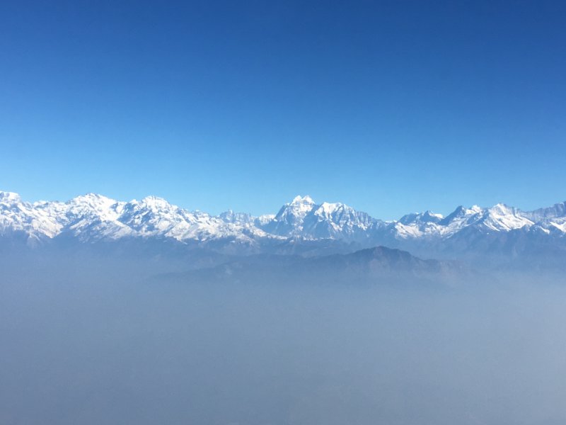 The Annapurna Massif from Kathmandu to Pokhara flight