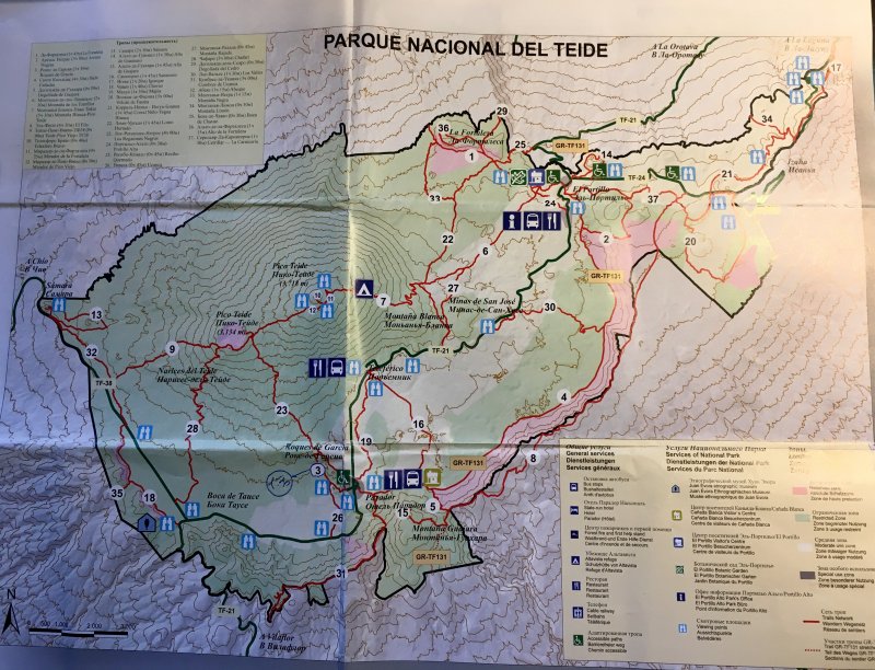 Map of Parque National del Teide