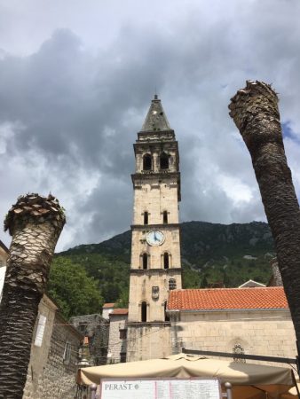 Church tower in Perast, Montenegro