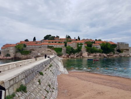 Bridge to Sveti Stefan, Montenegro