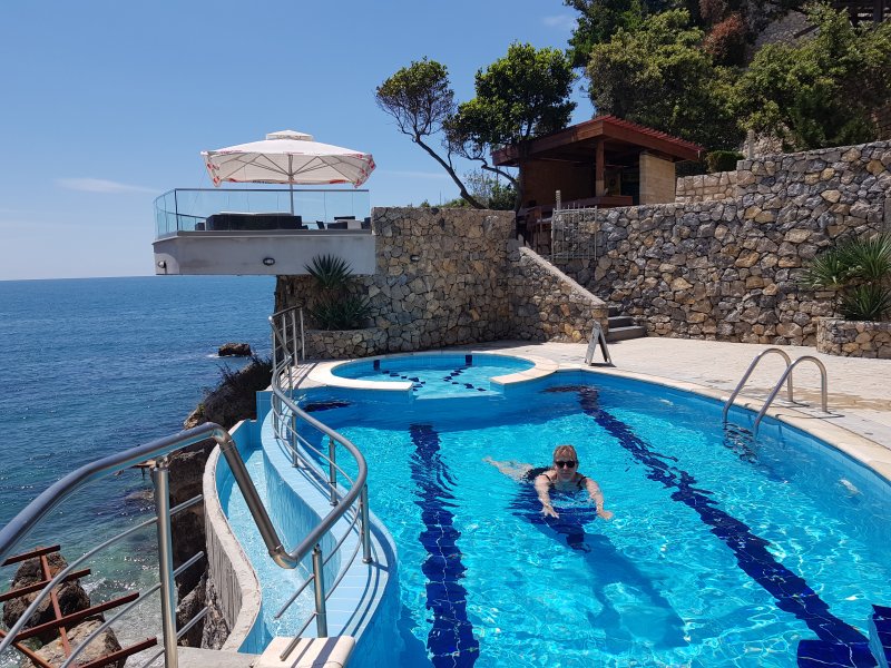 Montenegro drive: Apartments Eneida pool, Ulcinj Enjoying the Apartments Eneida pool, Ulcinj