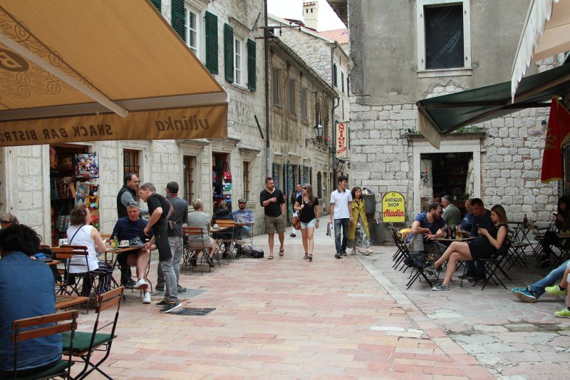 The old town of Kotor, Montenegro drive Strolling in the old town of Kotor, Montenegro