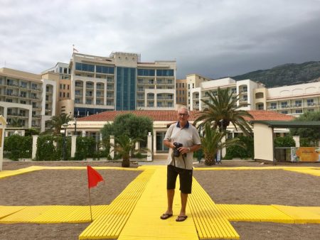 Walking on Becici beach, Budva
