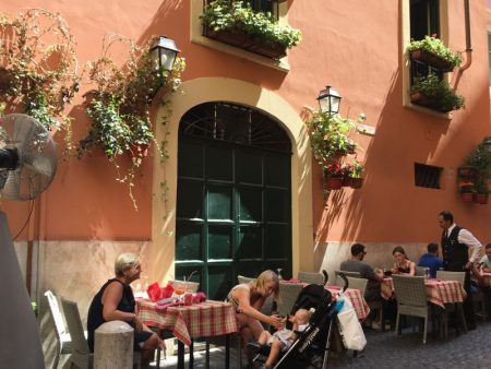 In the old town of Rome, Italy