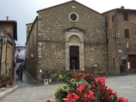 Italy by train and car: a typical Tuscan town