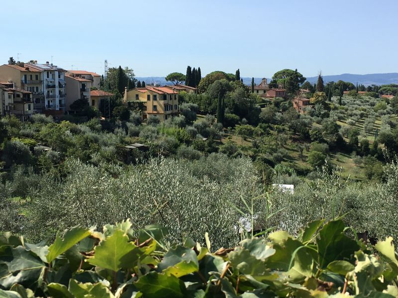 Italy by train and car, Tuscan hills outside Florence Italy by train and car, Tuscan hills outside Florence