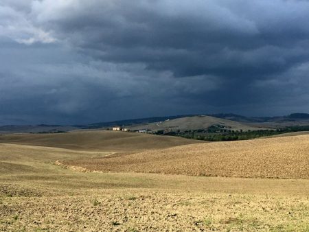 Italy by train and car, Val d'Orcia evening