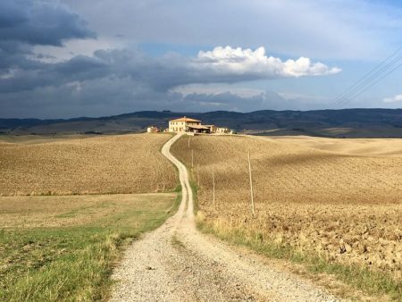 Italy by train and car: Valle d'Orcia fields