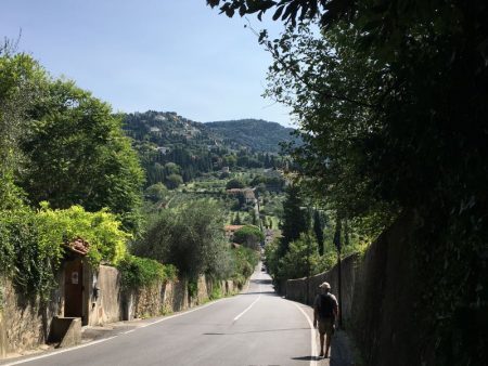 Italy by train and car: walk to Fiesole