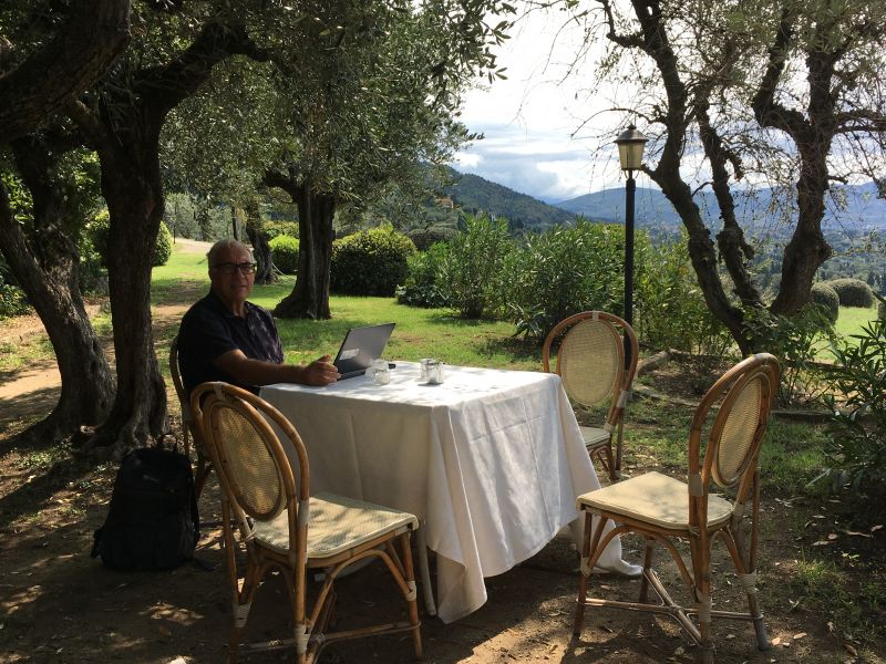 Office with views, Villa Le Rondini, Florence Office with views, Villa Le Rondini, Florence