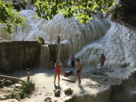 Visiting Bagni San Filippo baths, Tuscany