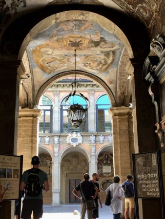Palace of Archiginasio entrance, Bologna