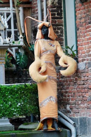 Canalside statue, Ghent, Belgium