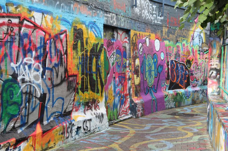 Werregarenstraat, Ghent Graffiti street Werregarenstraat, Ghent, Belgium