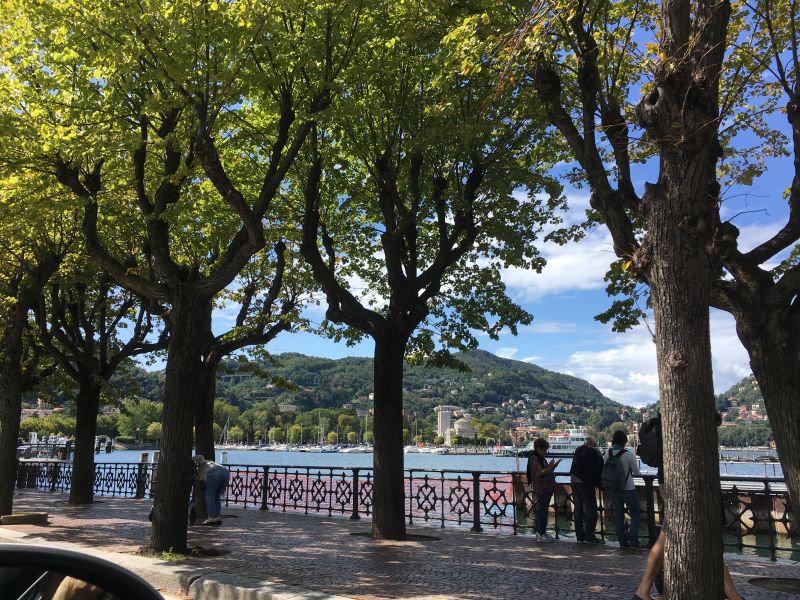 Como lakeside promenade Lake Como seen from Como