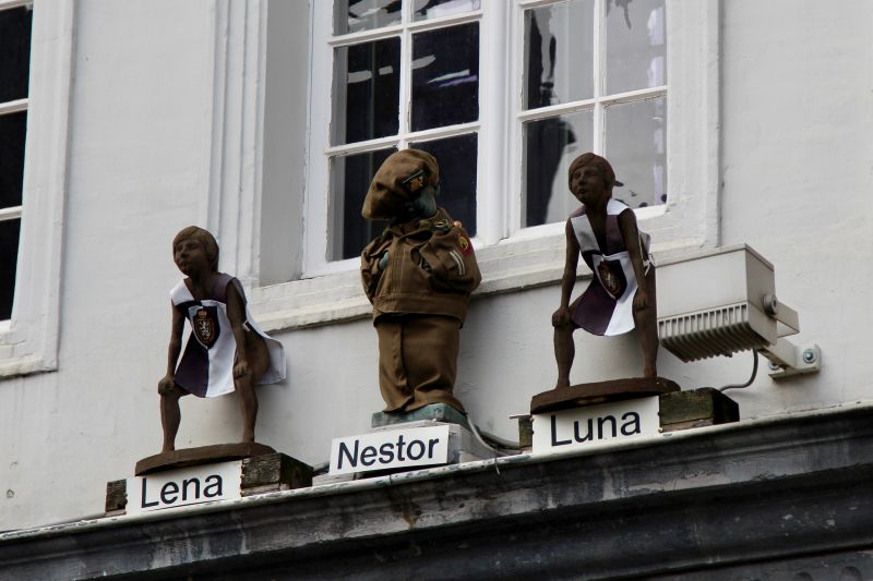Manneken Pis of Ghent: Lena, Nestor and Luna Manneken Pis of Ghent: Lena, Nestor and Luna