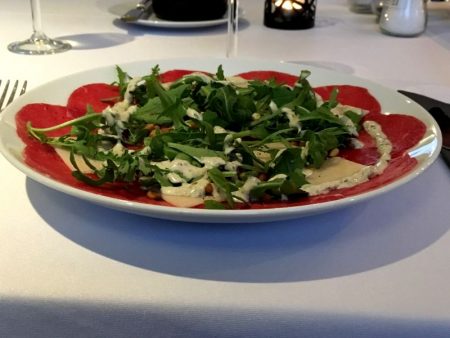 River cruising in Europe: dinner first course