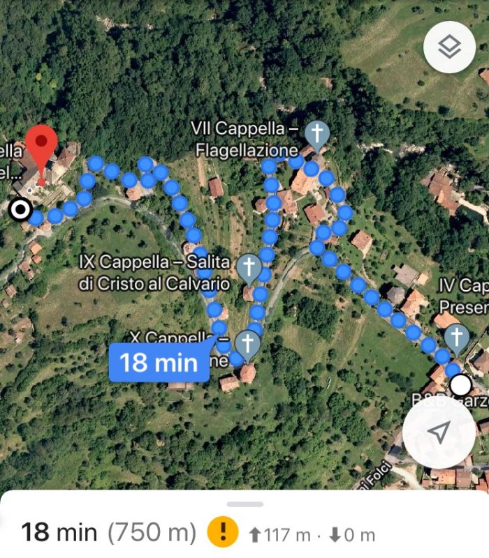 Sacro Monte di Ossuccio walking map Sacro Monte di Ossuccio walking map