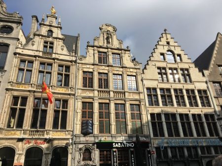 River cruising through Belgium and the Netherlands: Antwerp guildhouses