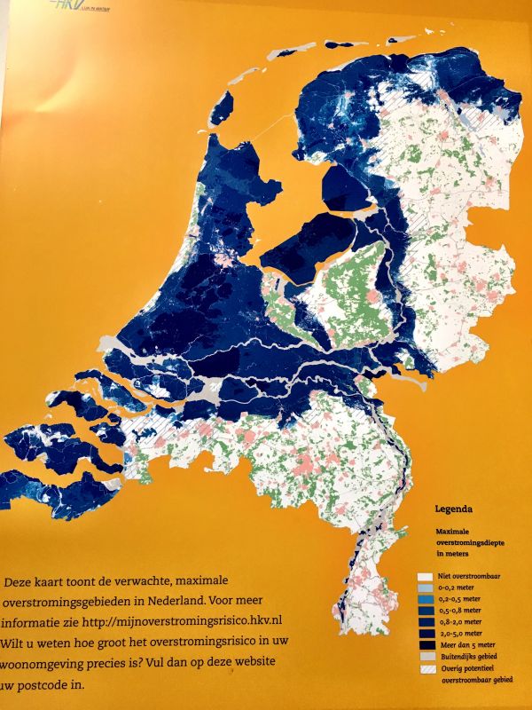 Map of flood prone areas of the Netherlands Map of flood prone areas of the Netherlands, Watersnoodmuseum