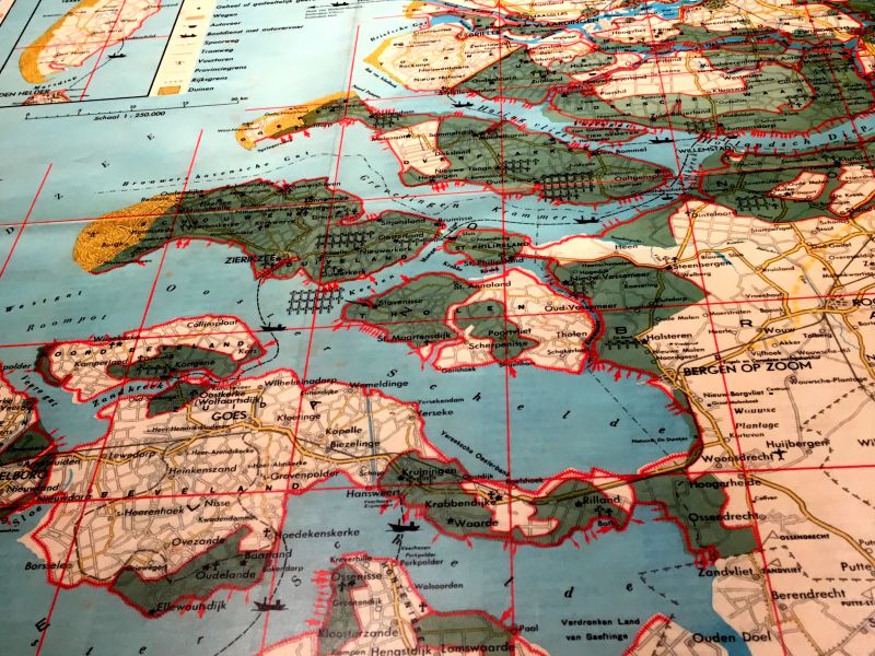 Map of Dutch dikes and polders Netherlands dikes and polders map, Watersnoodmuseum