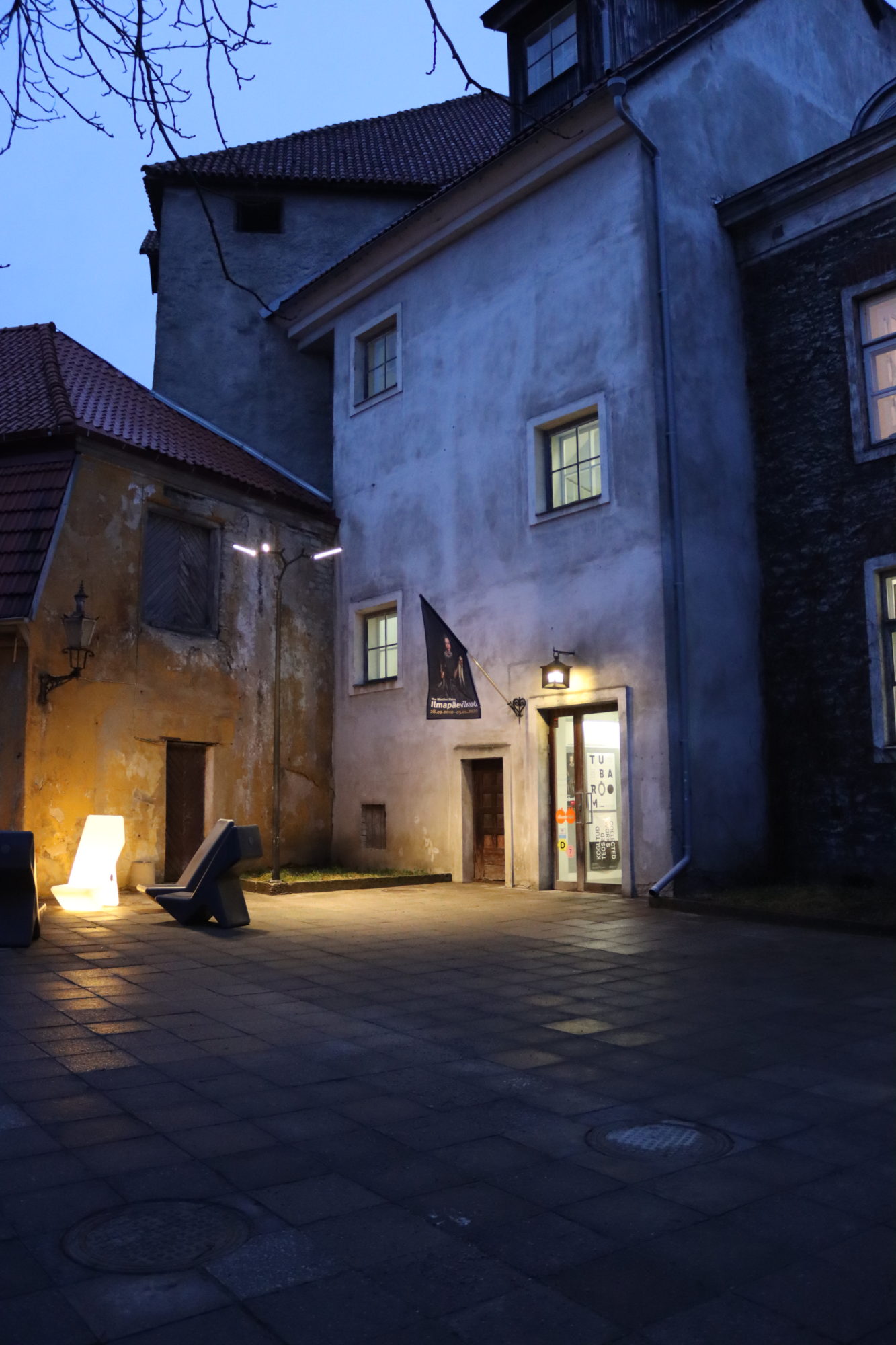 The blue moment on a Tallinn Courtyard The blue moment on a Tallinn Courtyard