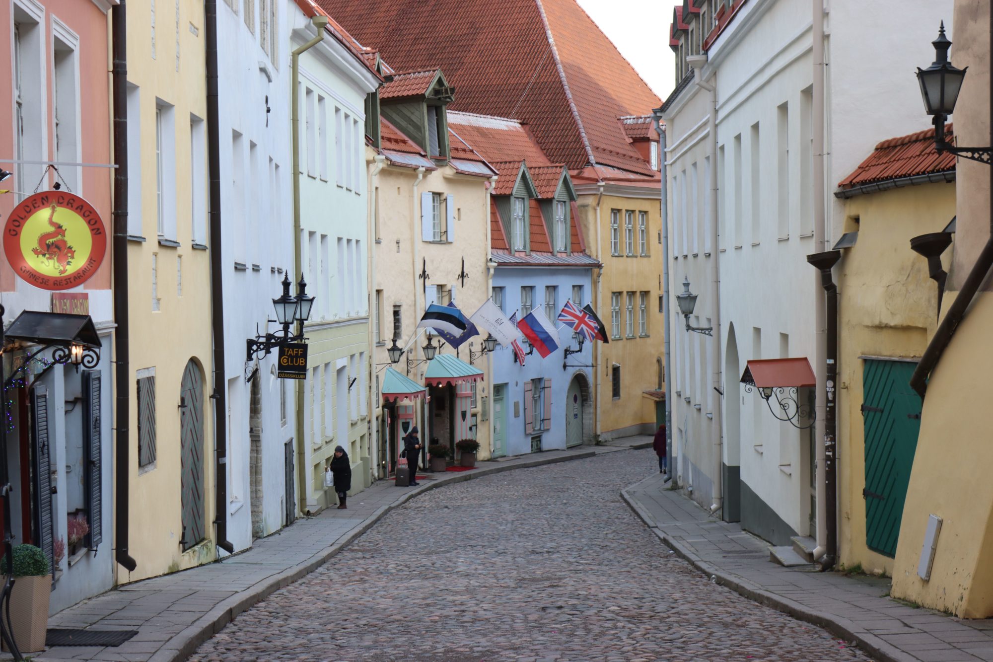 Typical medieval street in Tallinn Old Town Typical medieval street in Tallinn