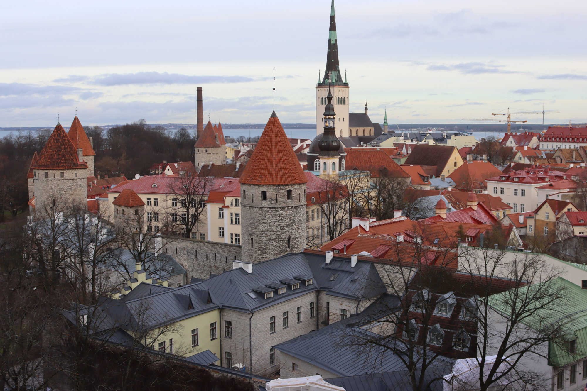 Tallinn city wall and towers Tallinn seen from Toompea Hill