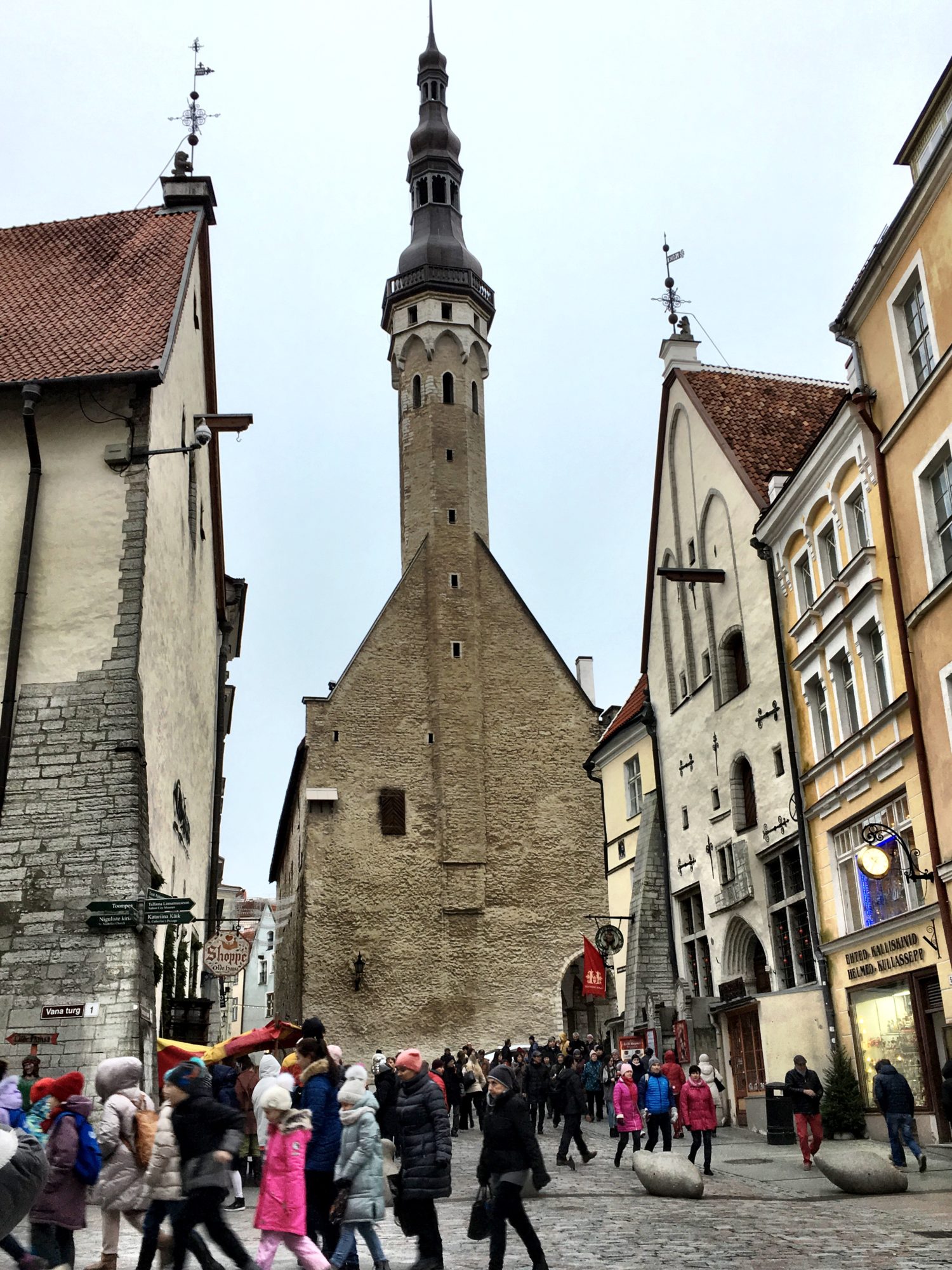 Sunday afternoon around Tallinn Town Hall Square Tallinn Town Hall