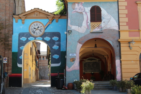 Art in the pretty village of Dozza, Emilia Romagna