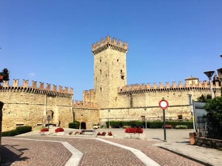 Central square of Vigoleno, Italy's prettiest villages