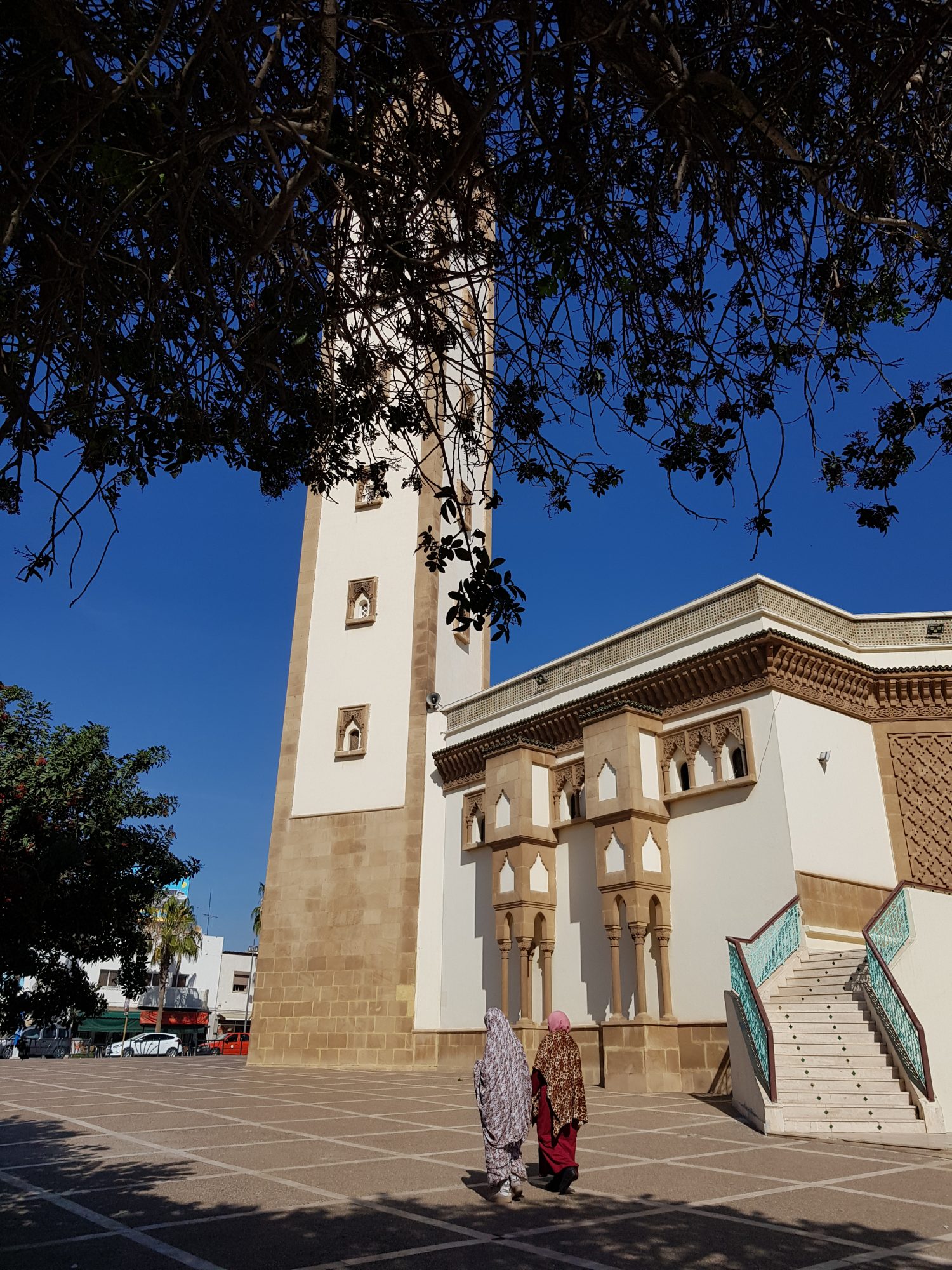 A Talborjt mosque and Moroccan women