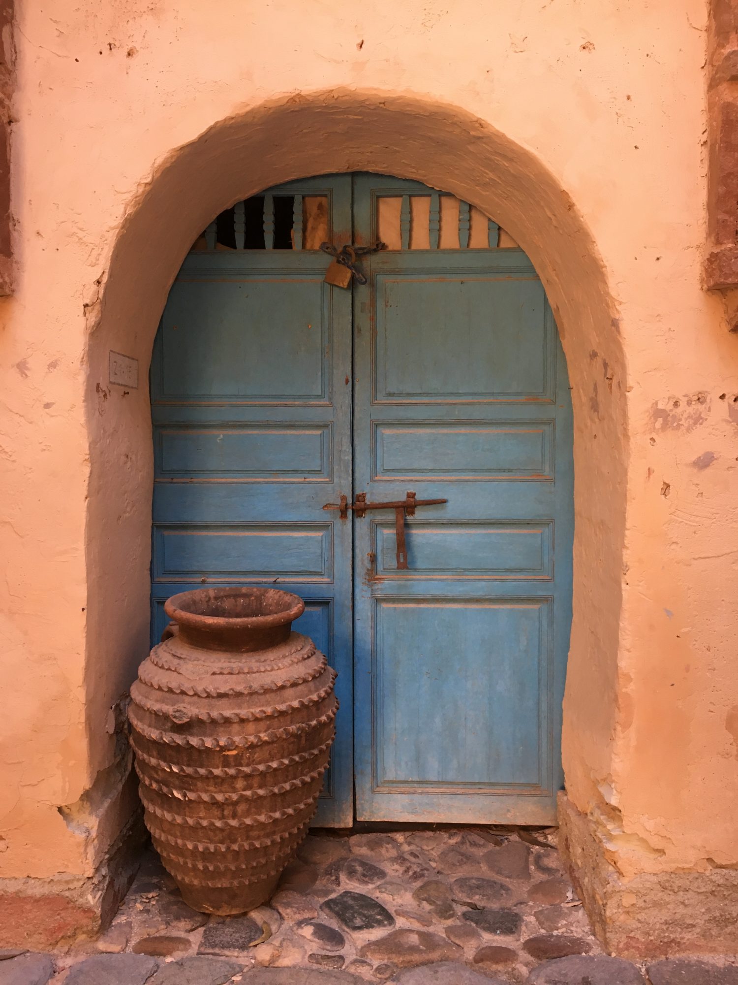 Blue door in Agadir Medina by Coco Polizzi