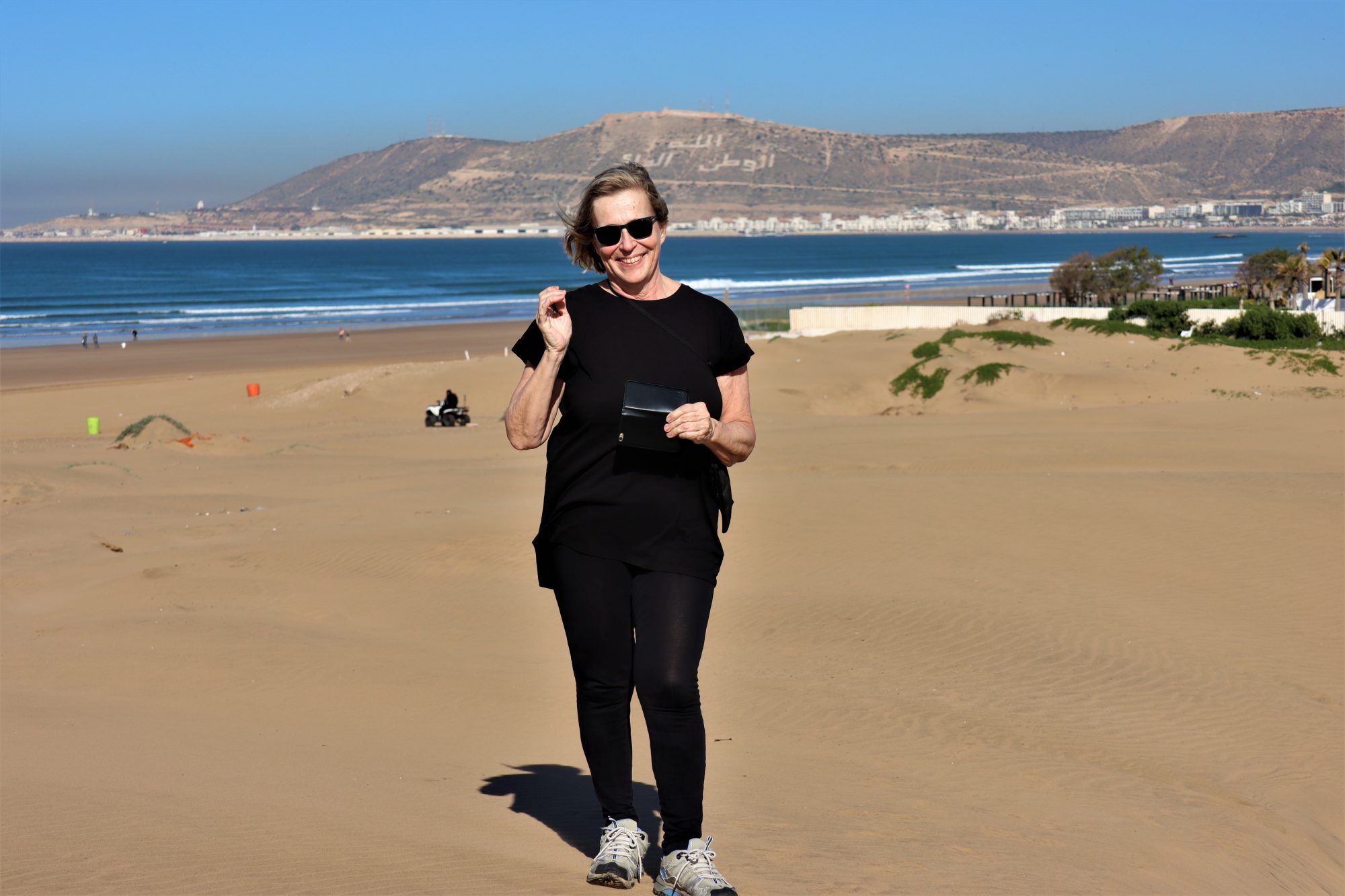 Walking on the beach sands