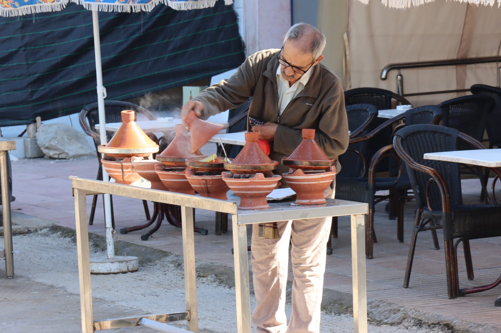 Preparing tagine in Talborjt, Agadir