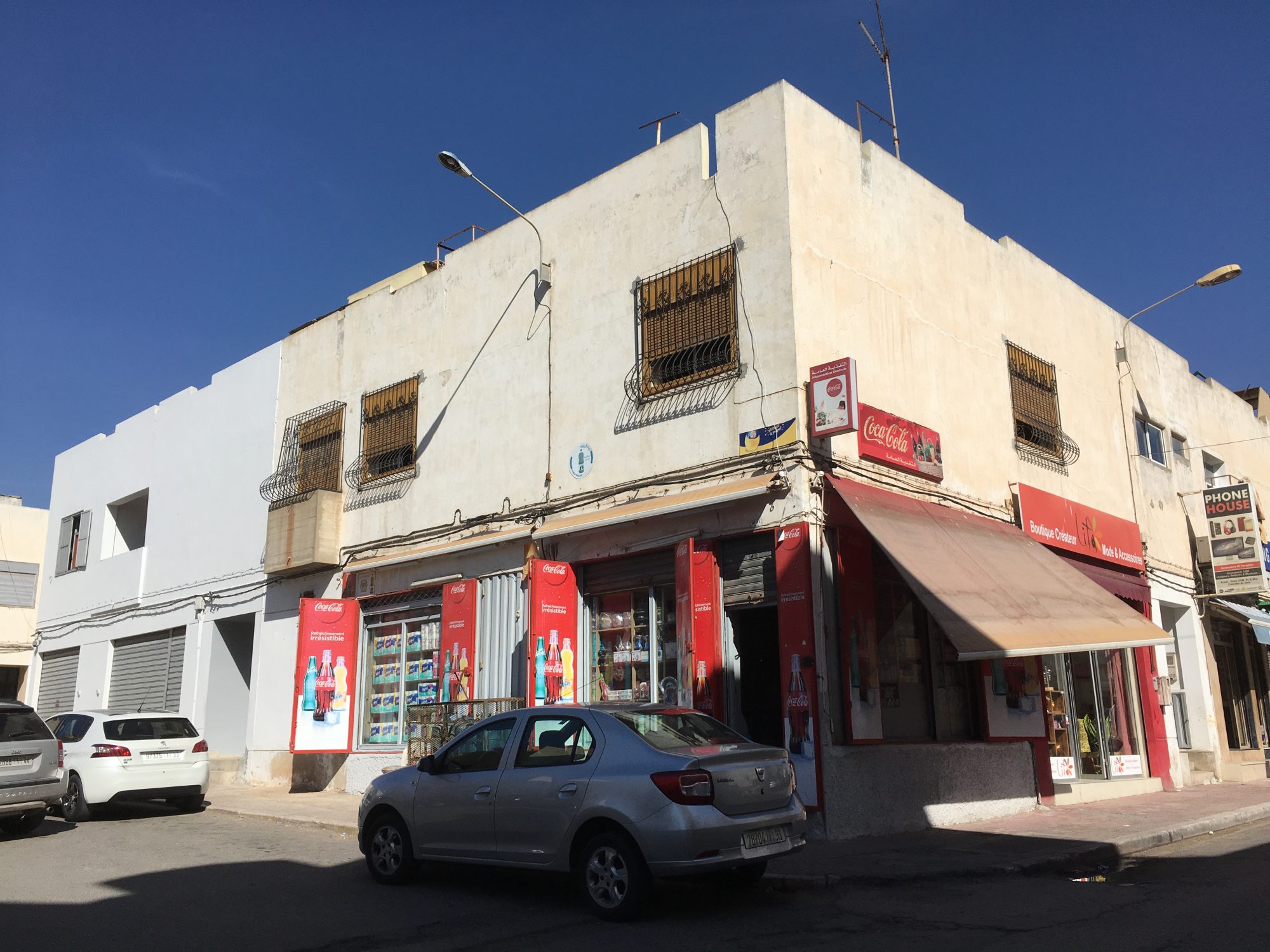 Typical street corner of Agadir, Morocco