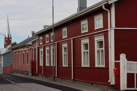 Typical buildings of Kristinestad, Finland