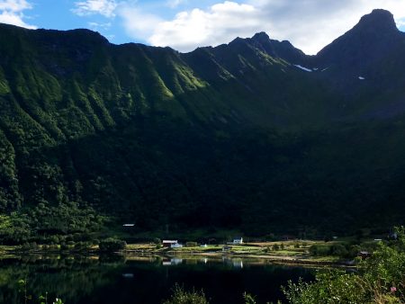 Drive through the Lofoten Islands: a Lofoten village waking up