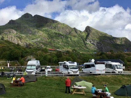Moskenes Camping, Lofoten by motorhome
