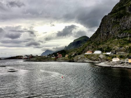 The Norwegian Scenic Route in Lofoten: arriving at Å