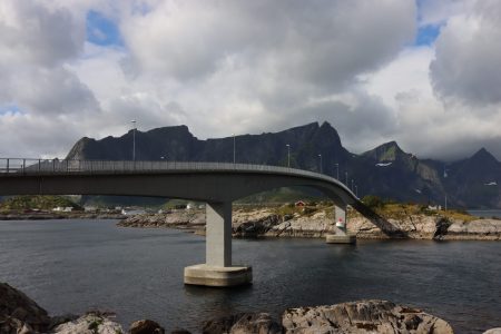 Drive through the Lofoten Islands, a bridge