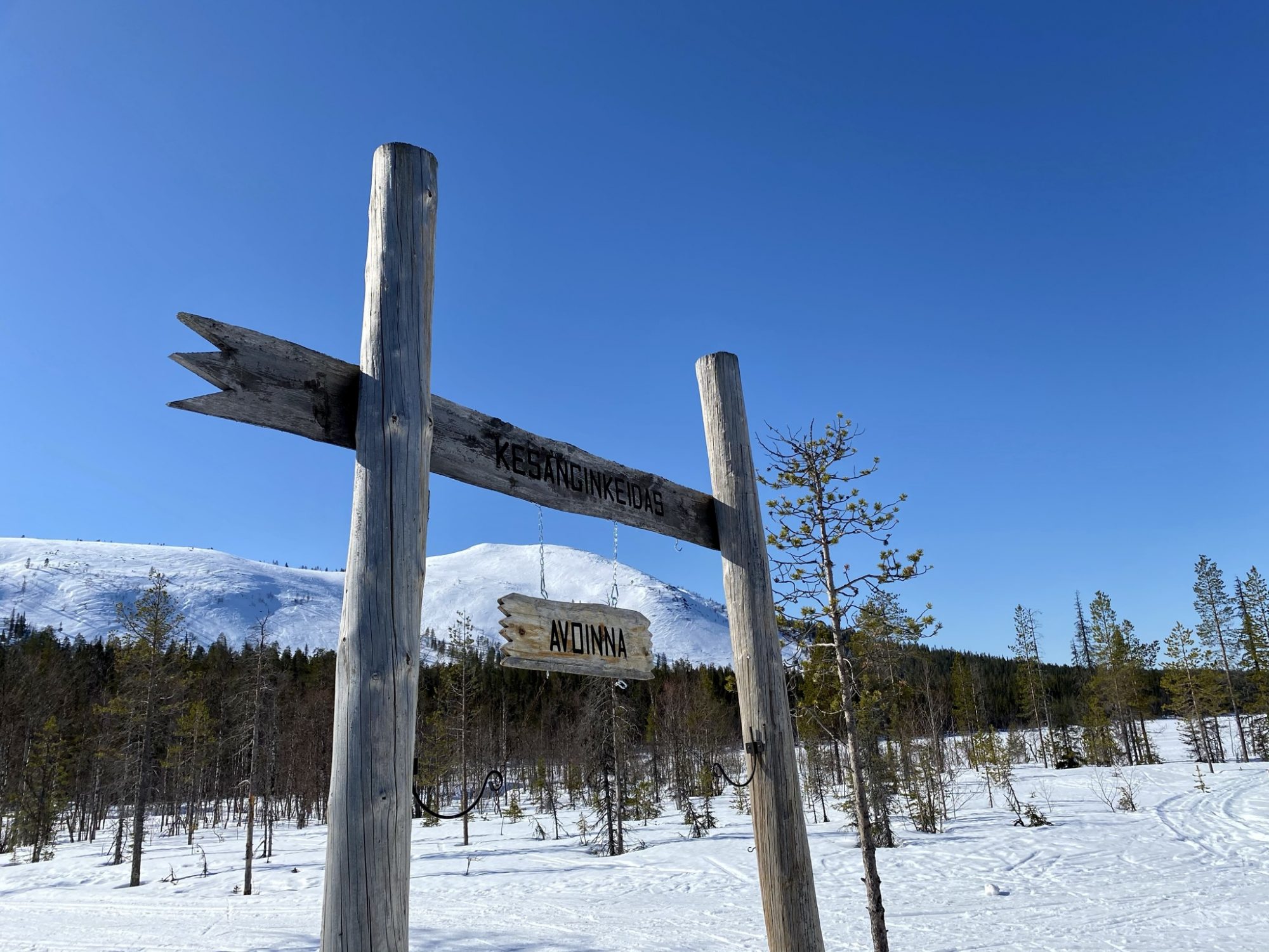 Kesängin Keidas wilderness cafe in Äkäslompolo Arctic Lapland spring: Kesängin Keidas, Äkäslompolo