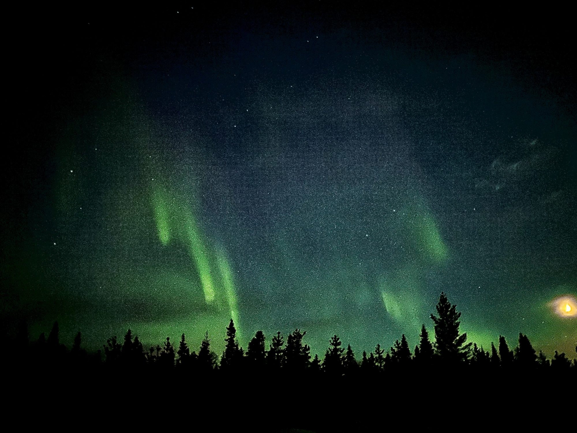 A Lapland nights: northern lights and stars Arctic Lapland spring: northern lights and stars