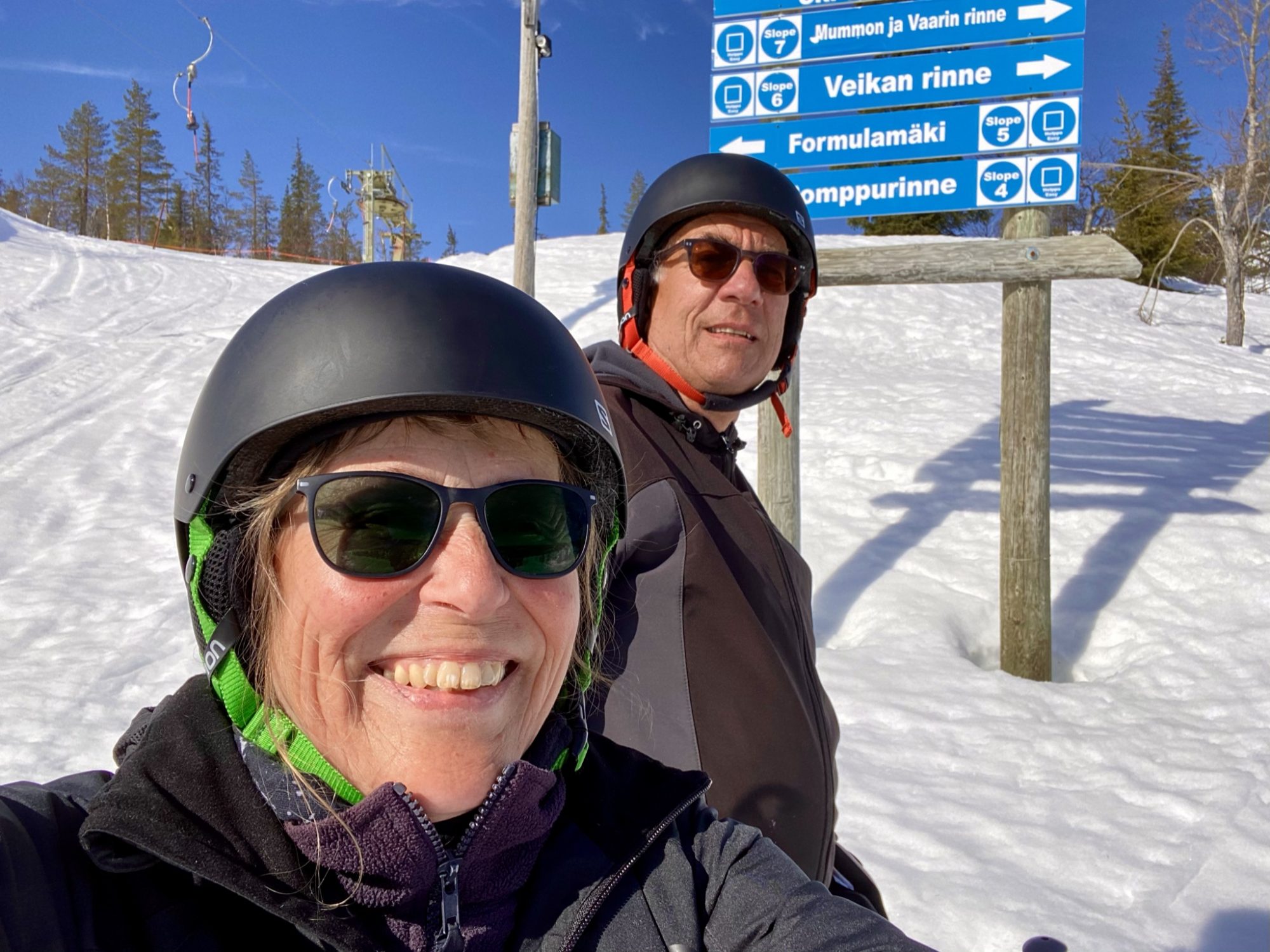 Grandma's and grandpa's slope Downhill skiing in Ylläs, Lapland