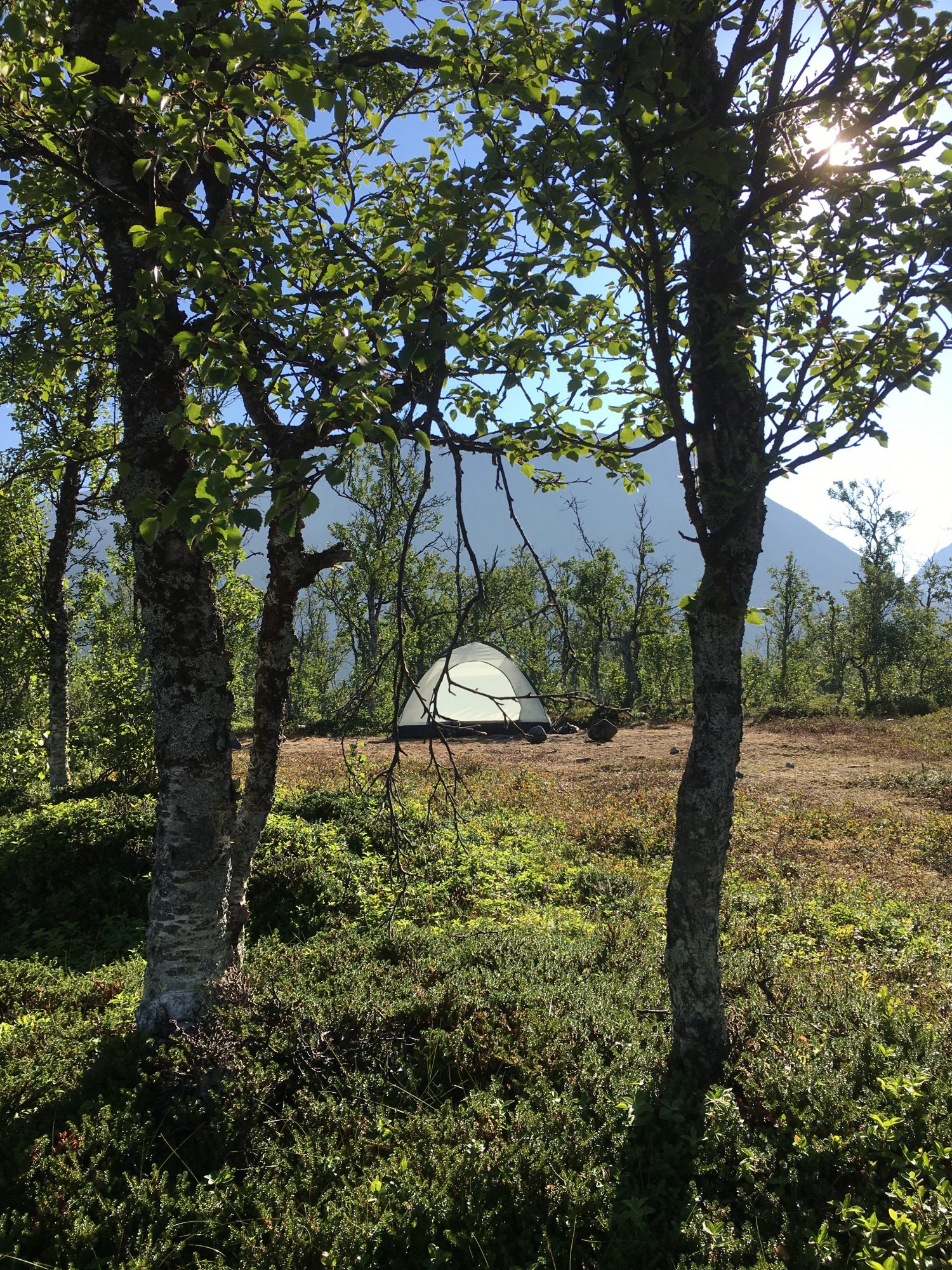 The Blue Lake Campsite Norway by motorhome: the Blue Lake campsite
