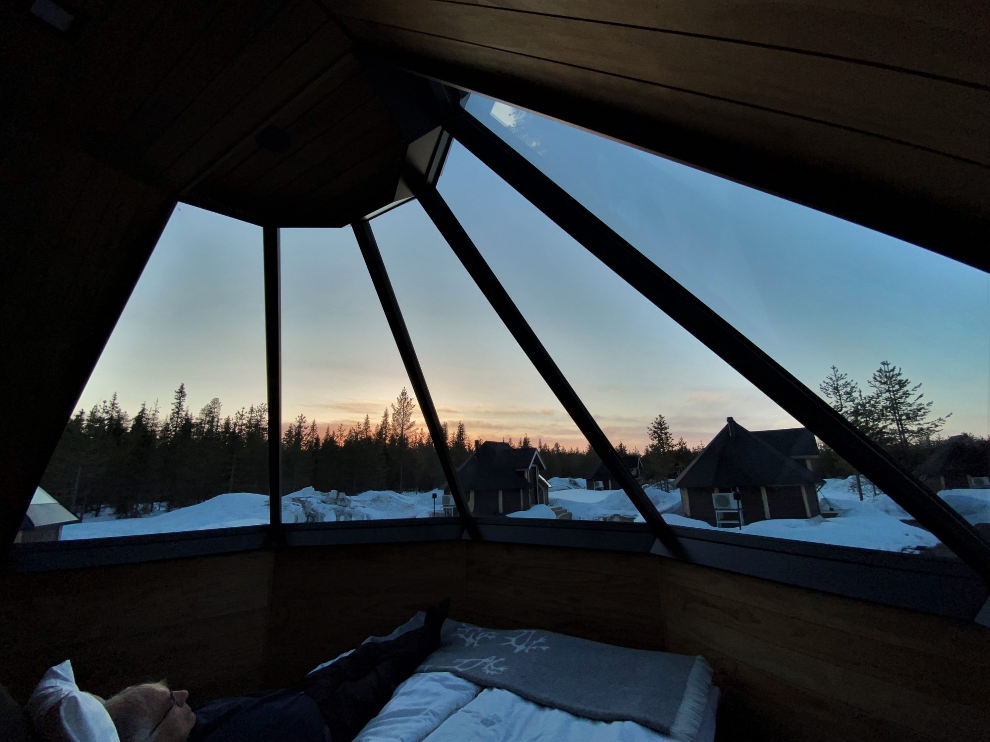 Waiting for the Auroras in a northern light cabin Waiting for the Auroras, Northern Lights Village Levi