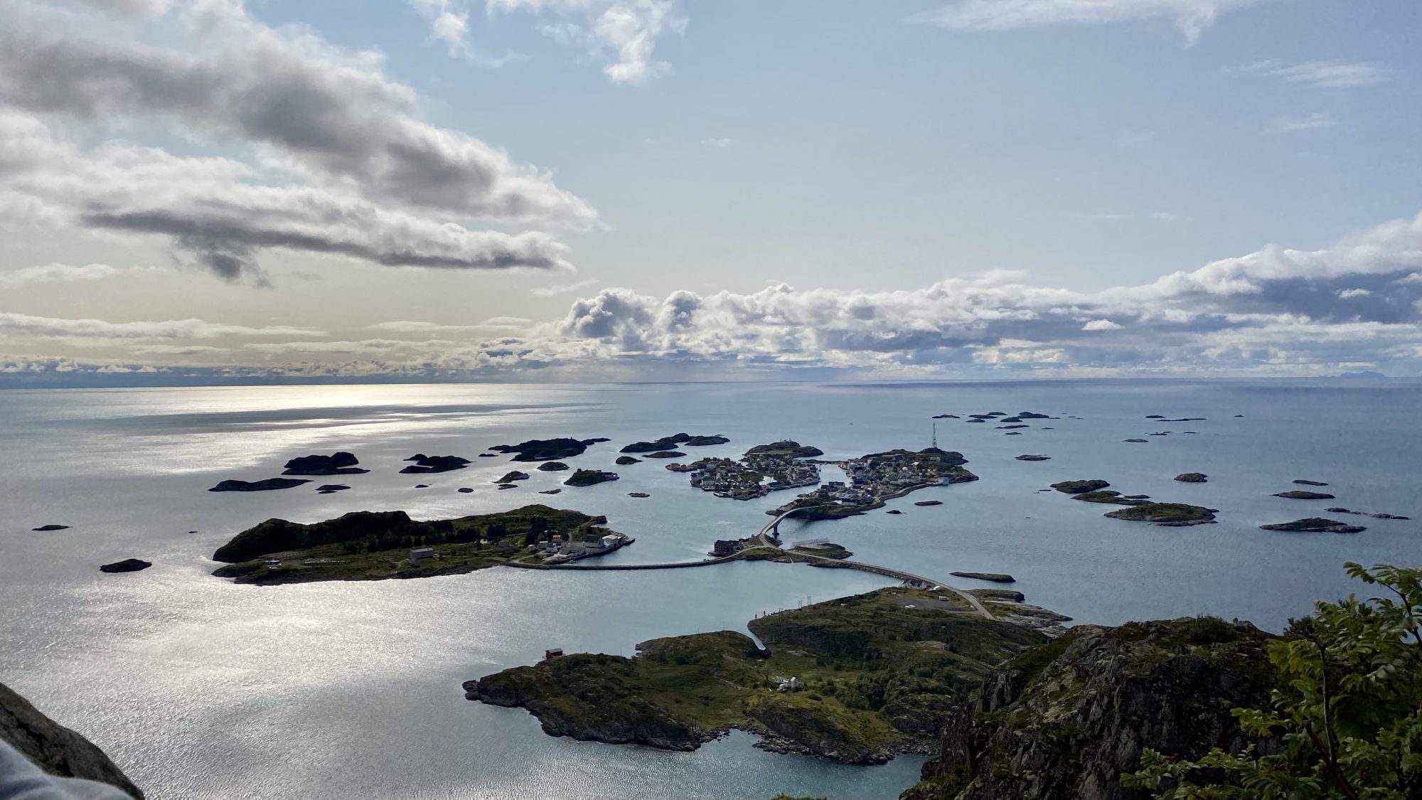 Henningsvaer seen from Heia Lofoten hikes: Henningsvaer seen from Heia