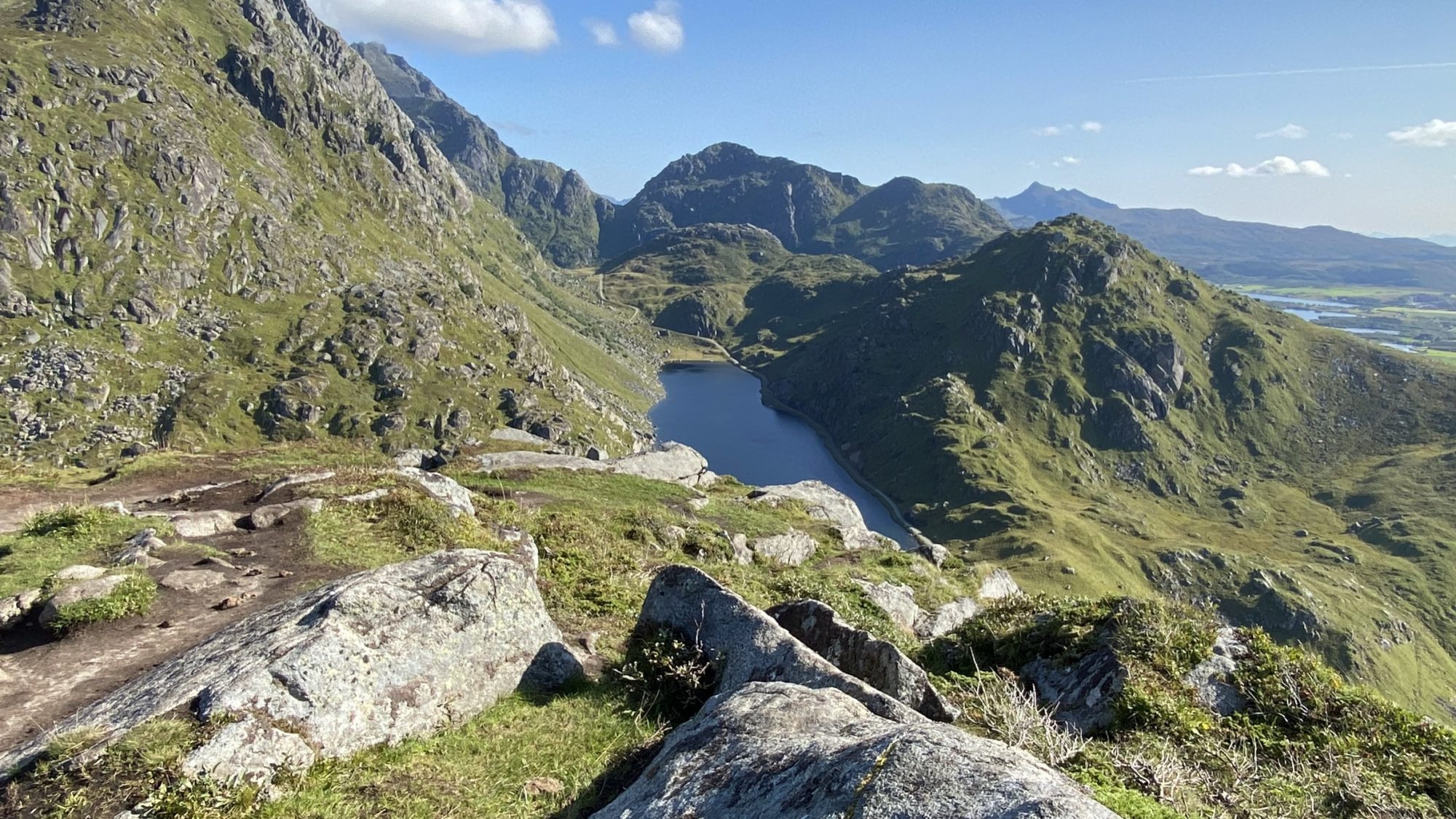 Mountain lake seen from Mannen Mountain lake seen from Mannen