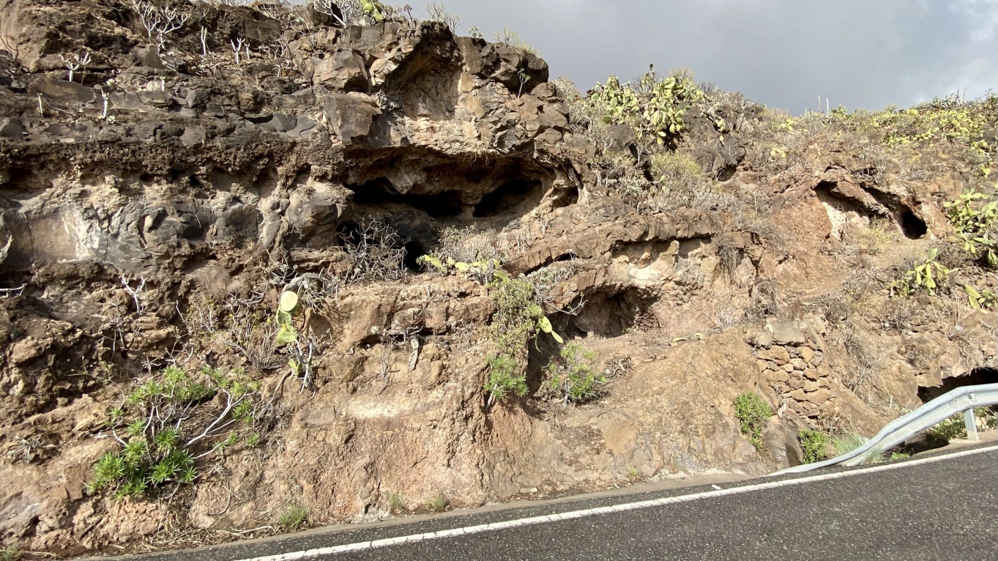 A typical roadside cave on the Gran Canaria east coast drive